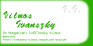 vilmos ivanszky business card